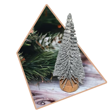 EZÜST Glitteres Fenyő 6cm