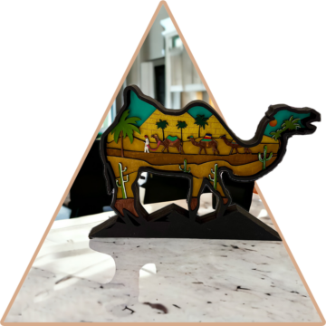 Caraván Kézzel festett 3D dekoráció
