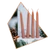 4 db-os Rosegold Bársony Metál Spitz Gyertya