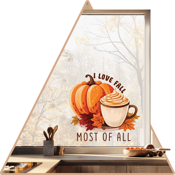 Pumpkin Latte - Ablakmatrica [M-méret]