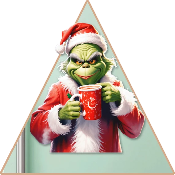 Grinch Karácsonya Hűtőmágnes - Minta 1 [S-méret]