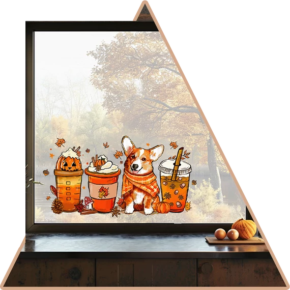 KutyaMánia Ablakmatrica - Corgi [L-méret]