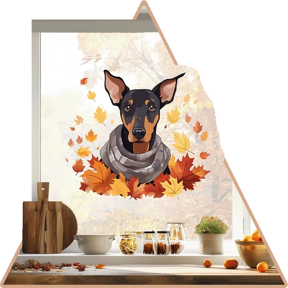 KutyaVilág Ablakmatrica - Doberman [L-méret]