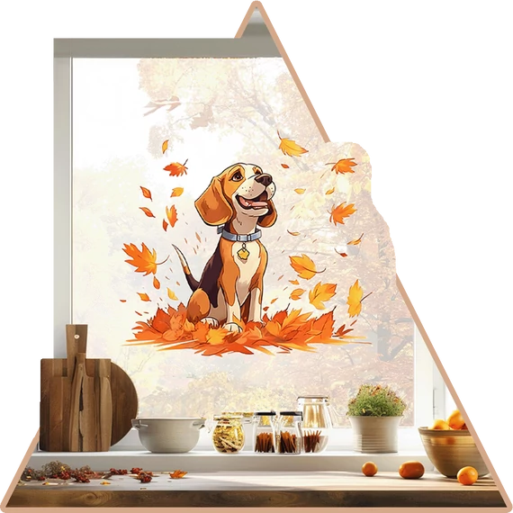 KutyaVilág Ablakmatrica - Beagle [L-méret]