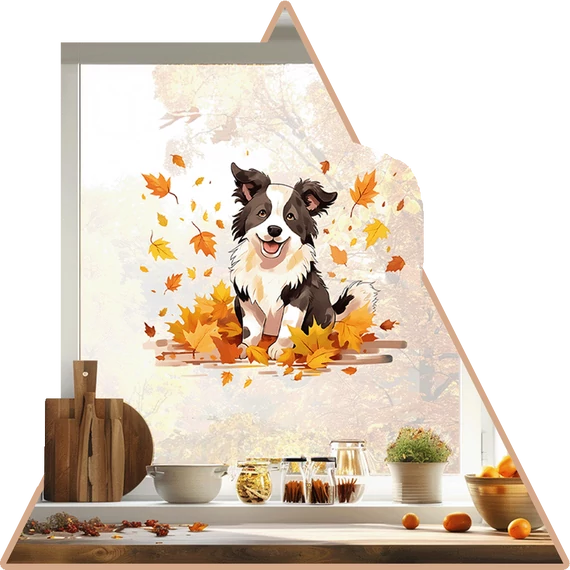 KutyaVilág Ablakmatrica - Border Collie [L-méret]