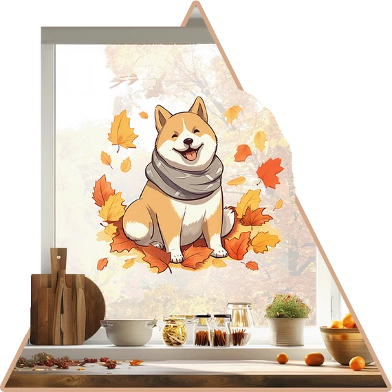 KutyaVilág Ablakmatrica - Akita [XL-méret]