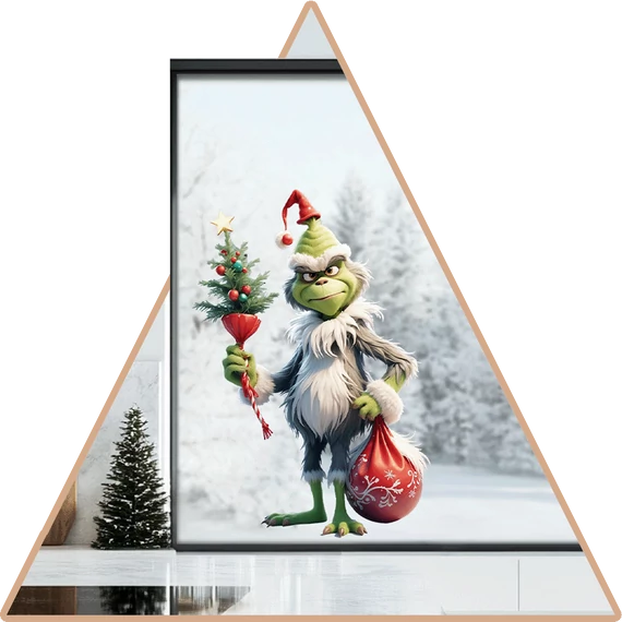 Grinch  Karácsonya Ablakmatrica - Minta 3 [S-méret]