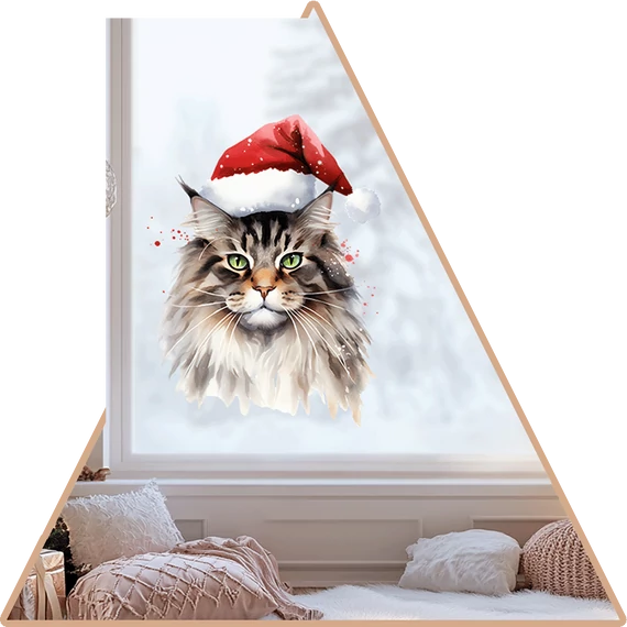 MaineCoon Ünnepe Ablakmatrica [S-méret]