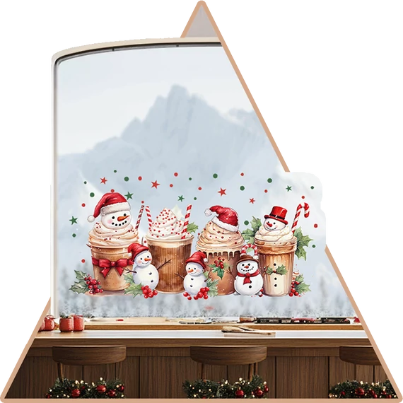 SnowMan Chocolate Ablakmatrica [S-méret]