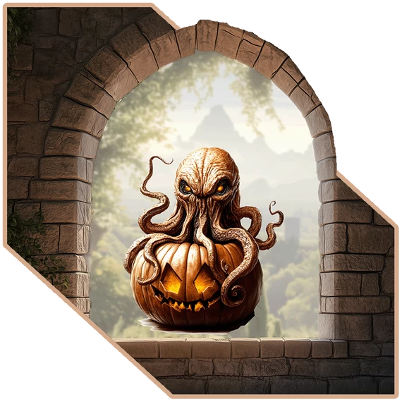 Octo-Pumpkin Ablakmatrica [S-méret]