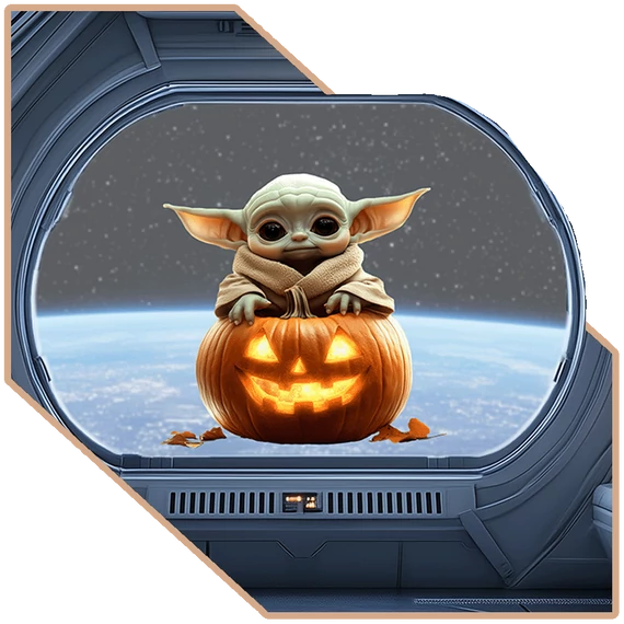 Baby Yoda – A Fényerő Legyen Veled Ablakmatrica [M-méret]