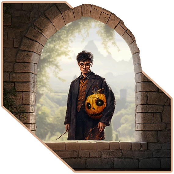 Potter and the Pumpkin Charm Ablakmatrica [S-méret]