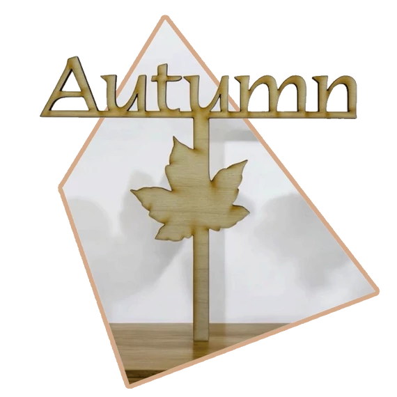 Beszúrós Leveles Autumn felirat 18 cm
