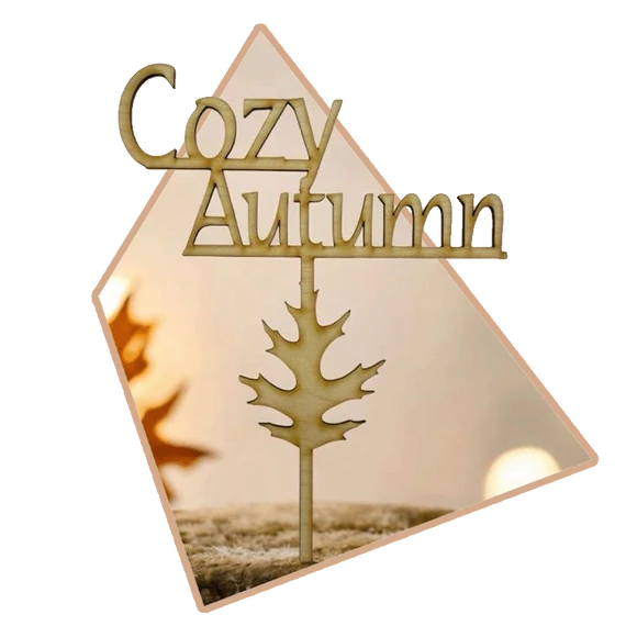 Beszúrós Cozy Autumn felirat 22 cm