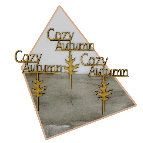 3 db-os Beszúrós Cozy Autumn felirat