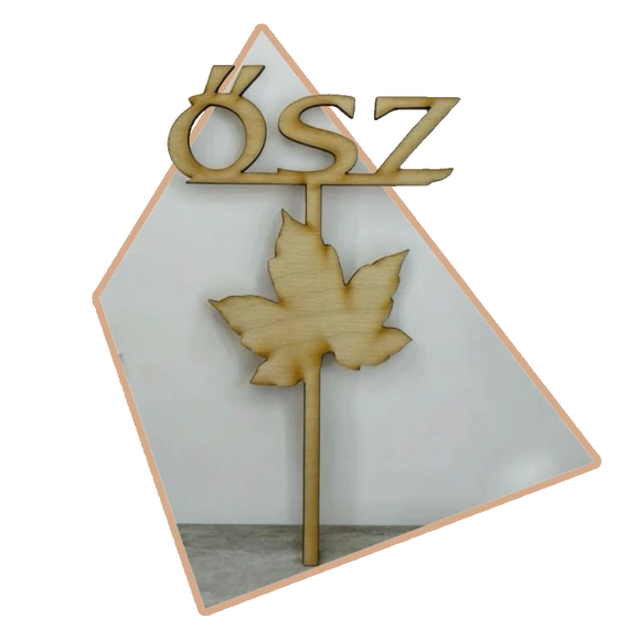 Beszúrós Leveles Ősz felirat 18 cm