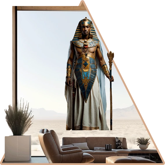 Amenhotep a Gazdagság Fáraója | Legendás Egyiptom Ablakmatrica [S-méret]