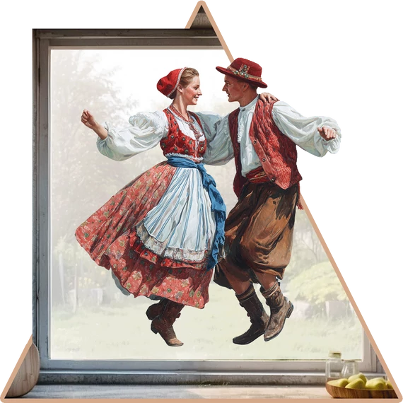 Lakodalmas Táncok | Legendás Magyarország Ablakmatrica [S-méret]