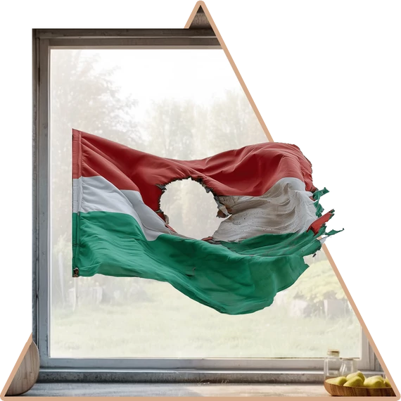 Tisztaság és Szabadság Zászló | Legendás Magyarország Ablakmatrica [S-méret]