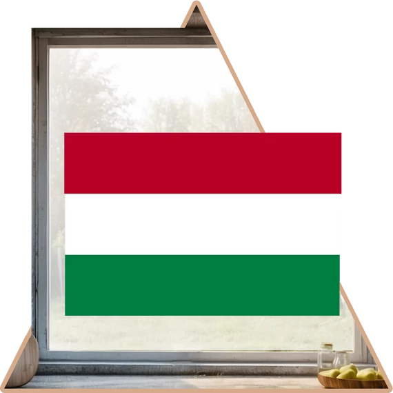 Trikolor Zászló | Legendás Magyarország Ablakmatrica [S-méret]