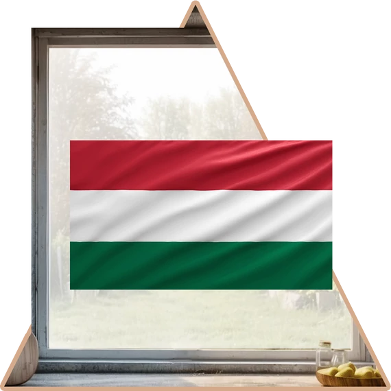 Nemzeti Lobogó | Legendás Magyarország Ablakmatrica [S-méret]