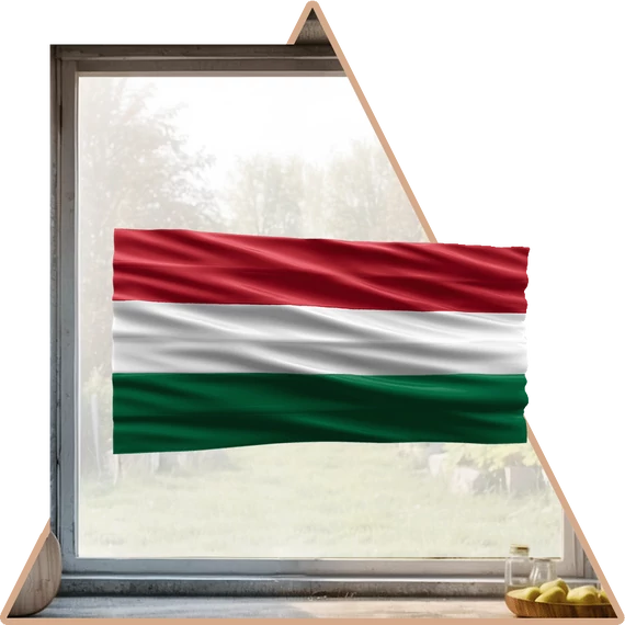 Feszes Lobogó | Legendás Magyarország Ablakmatrica [S-méret]