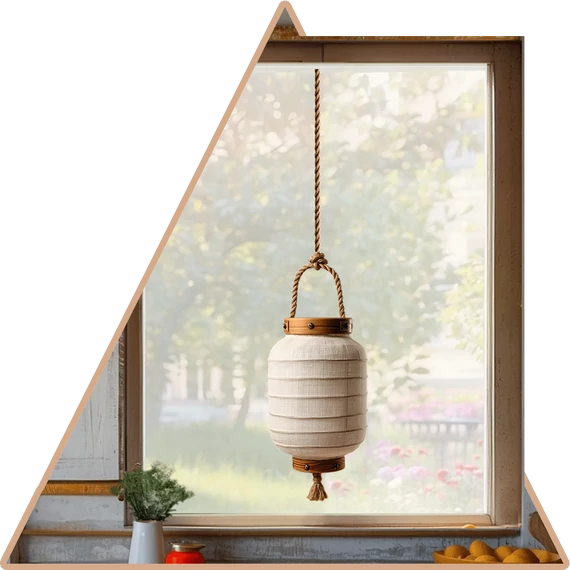 Hikari Lampionok Ablakmatrica - Minta 6 [S-méret]