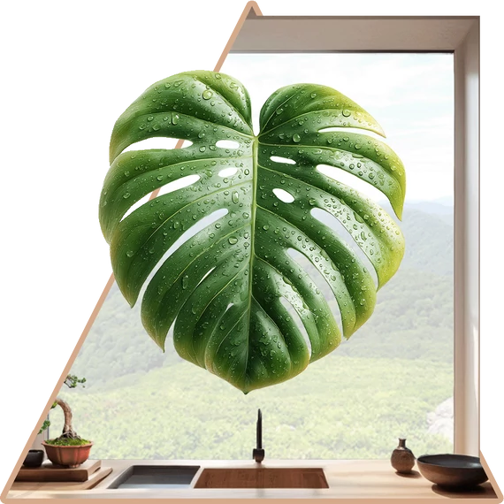 Monstera Levél Ablakmatrica [S-méret]