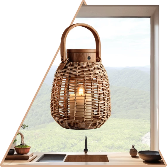 Rattan Lámpás Ablakmatrica - Minta 2 [S-méret]