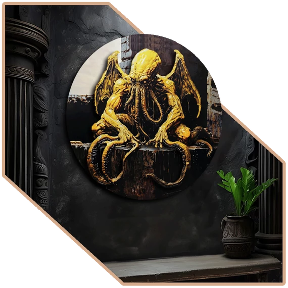 Sápadt Cthulhu 3D falikép