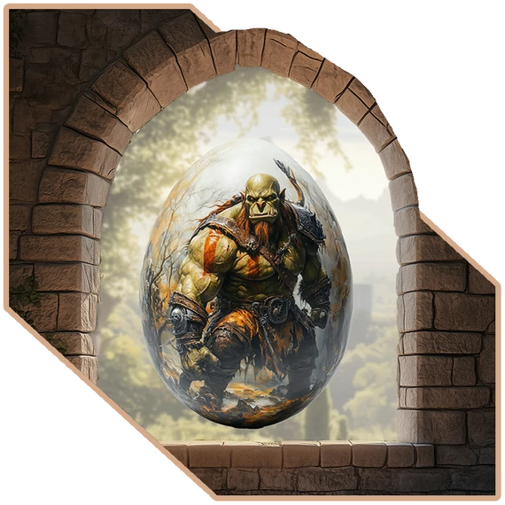 Tojásfantázia - Ork Felderítő Ablakmatrica [S-méret]