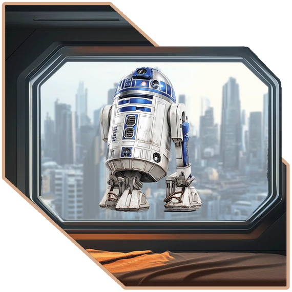 R2D2 Sztárfotó Ablakmatrica [S-méret]