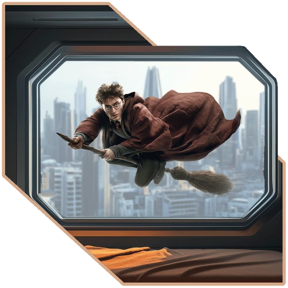 Mr. Potter Repülése Ablakmatrica [S-méret]