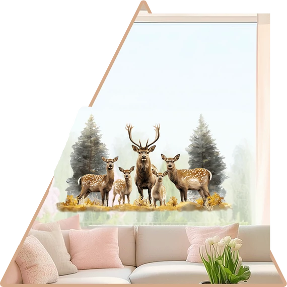Tavaszi Fenyves Lakói Ablakmatrica [L-méret]