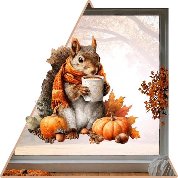 Erdei Pumpkin Latte Ablakmatrica - Minta 2 [XL-méret]