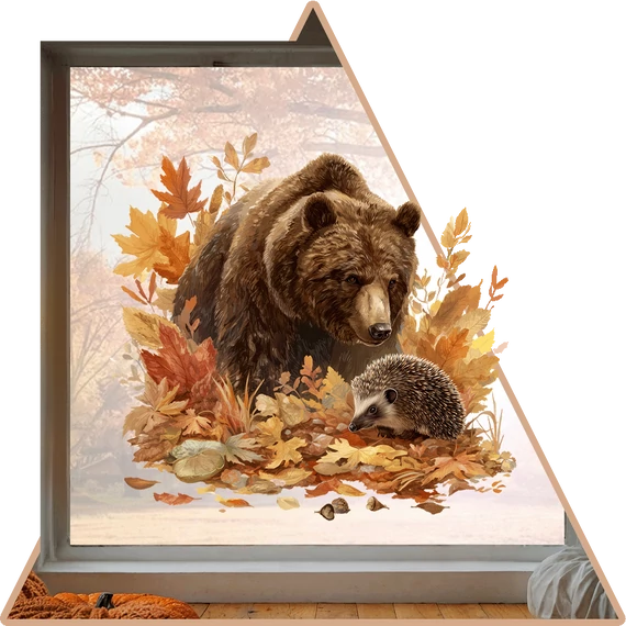 Őszi Társaság Ablakmatrica [S-méret]