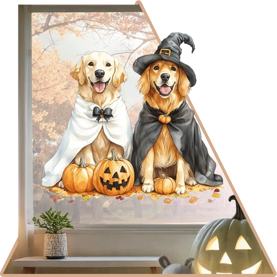 Halloween Őrség Ablakmatrica - Minta 2 [S-méret]