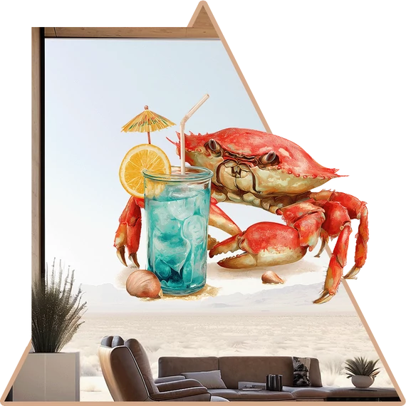 Beach Life Vibes Ablakmatrica [S-méret]