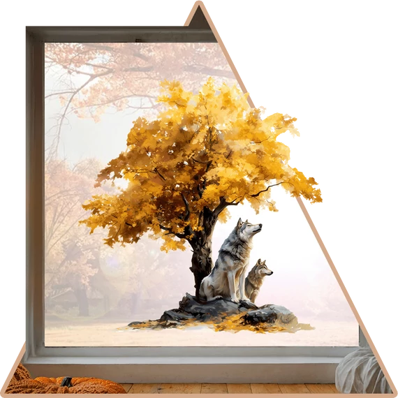 Őszi Éberség Ablakmatrica [S-méret]