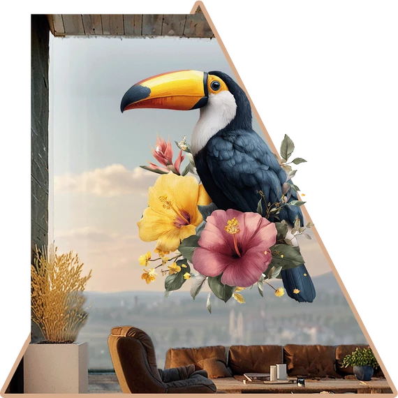Tukán Tropicana Ablakmatrica [M-méret]