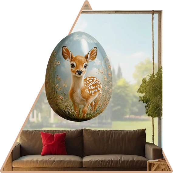 Bambi Tavaszi Varázsa Ablakmatrica Minta 2 [S-méret]