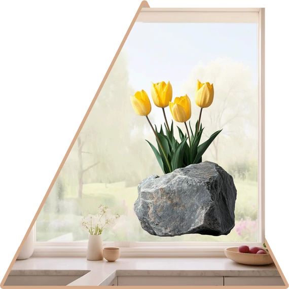 Tulipánok Pompája Ablakmatrica - Minta 2 [S-méret]