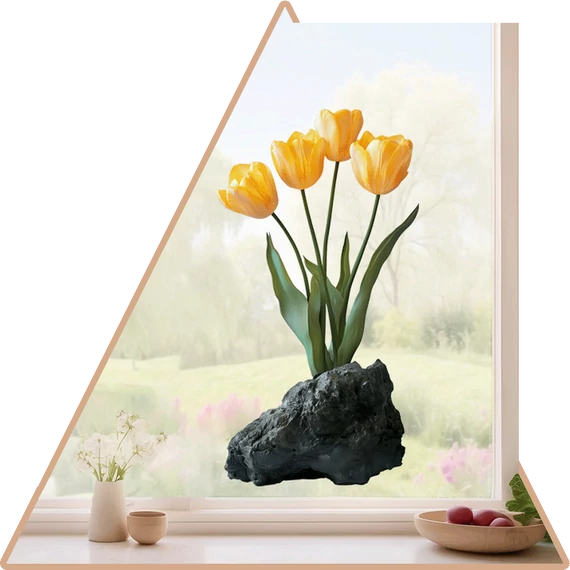 Tulipánok Pompája Ablakmatrica - Minta 3 [S-méret]
