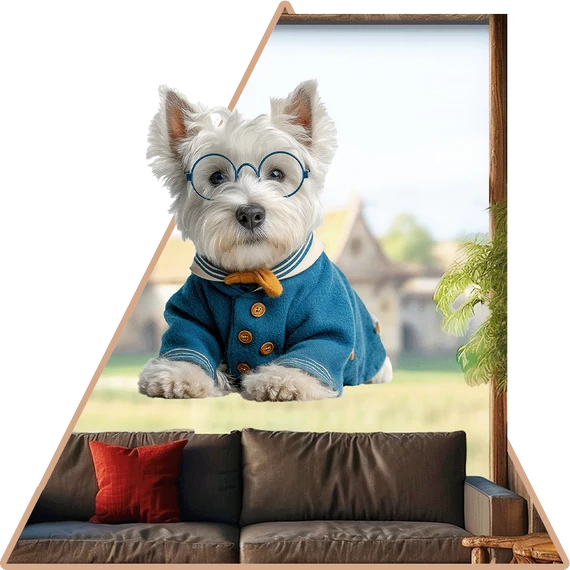 KutyaÉlet - Westie Ablakmatrica [S-méret]