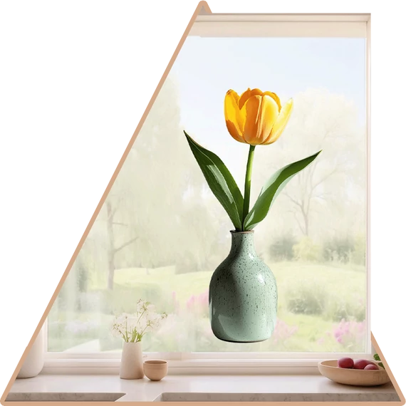 Tulipánok Pompája Ablakmatrica - Minta 6 [S-méret]