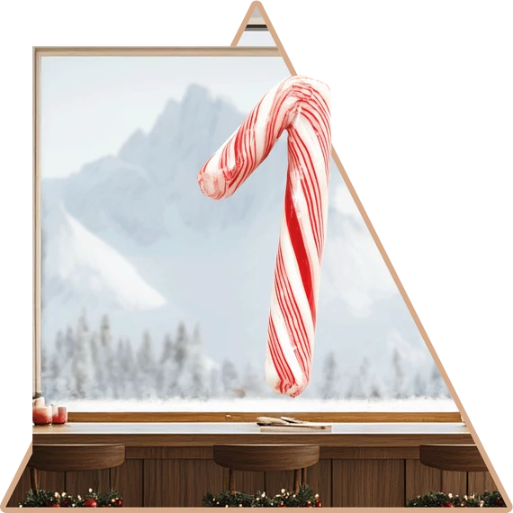 Cukorkás Adventi Ablak Ablakmatrica - Minta 1 [S-méret]