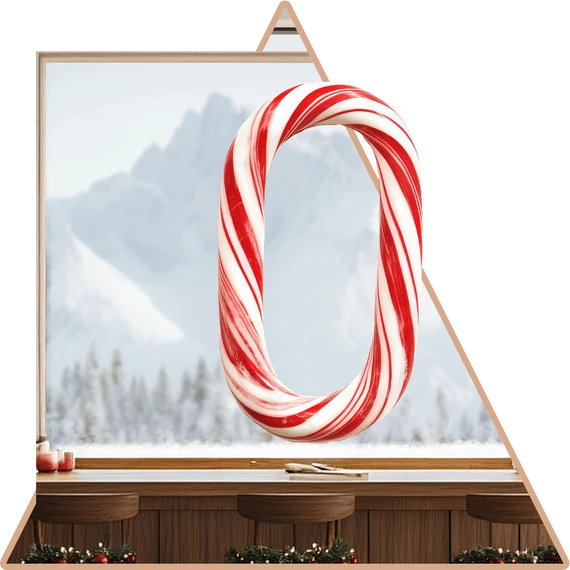 Cukorkás Adventi Ablak Ablakmatrica - Minta 10 [S-méret]