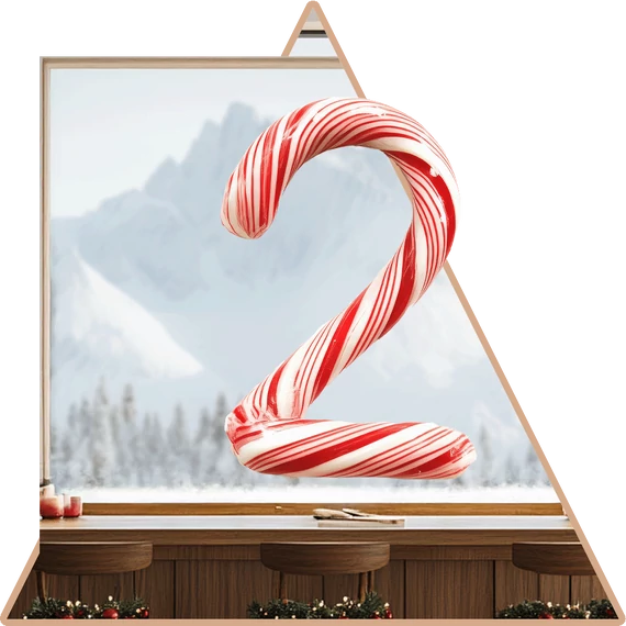 Cukorkás Adventi Ablak Ablakmatrica - Minta 2 [S-méret]