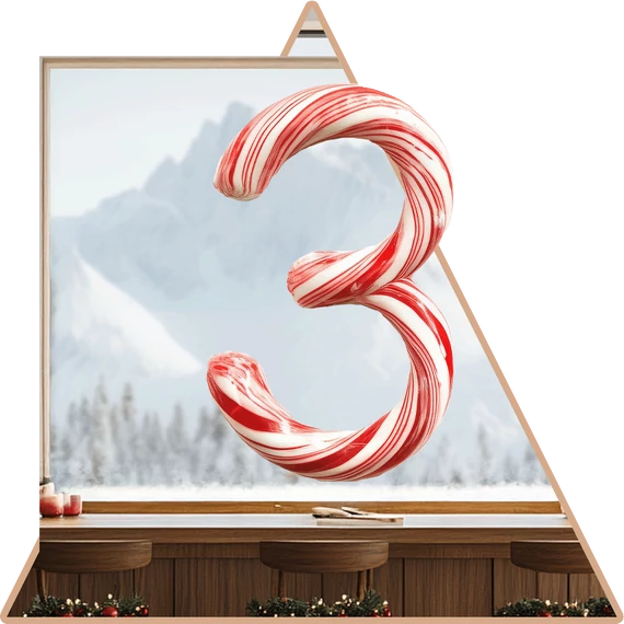 Cukorkás Adventi Ablak Ablakmatrica - Minta 3 [S-méret]