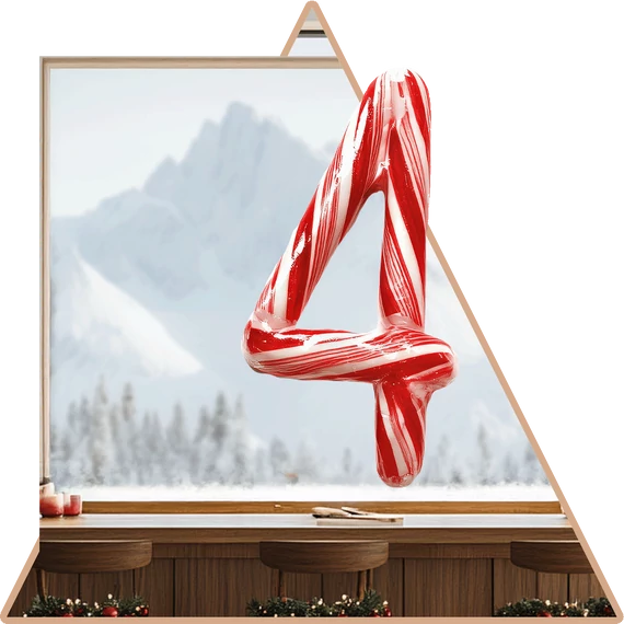 Cukorkás Adventi Ablak Ablakmatrica - Minta 4 [S-méret]